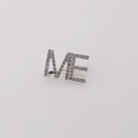 Broche Callme En Alliage De Corée Avec Lettres De Diamant Flash sku image 1
