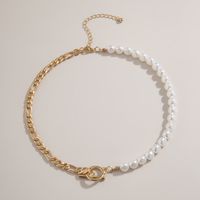 Retro Einfache Perlenlegierung Halskette sku image 1