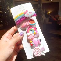 Korean Children's  Cute Candy Color  Rainbow Hairpin sku image 4