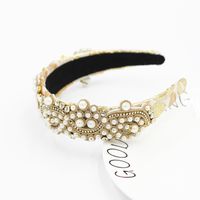 Fashion Style Pearl-studded Rice Beads Particle Geometric Headband sku image 2