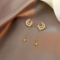 Boucles D&#39;oreilles En Argent 925 Avec Pampilles Et Étoiles sku image 1