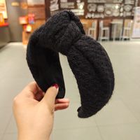 Korea's New  Woolen Lattice Weaving Knotted Headband sku image 1