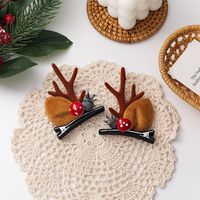 Christmas Headband Elk Hair Clip  Plush Ball Headband sku image 8