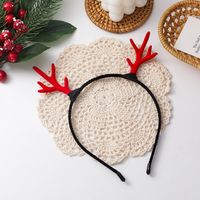 Christmas Headband Elk Hair Clip  Plush Ball Headband sku image 1