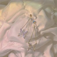 925 Silver Needle Retro High-end Butterfly Korean Earrings main image 3