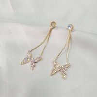 925 Silver Needle Retro High-end Butterfly Korean Earrings main image 6