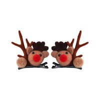 Christmas Headband Elk Hair Clip  Plush Ball Headband main image 3