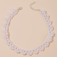 Creative Woven Pearl Korean Simple And Cute Handmade Necklace main image 5