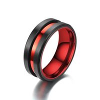 Fashion New  Aristocratic Red Slotted Black  Ring main image 2