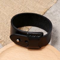 Retro Simple Men's Leather Bracelet main image 5