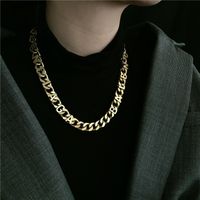 Retro Fashion Thick Chain Punk Simple Short Letter Necklace main image 1