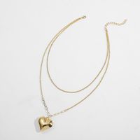 Französische Leichte Luxus Herzförmige Gestapelte Kette Halskette Set main image 4