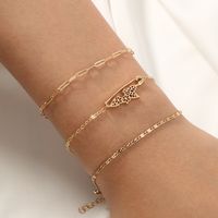 Punk Style Multi-layer Metal Lattice Chain Hipster Three-piece Bracelet main image 1