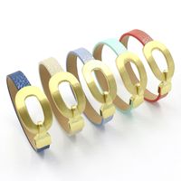 Nouveau Bracelet En Cuir Multicolore Pu Nacré À La Mode main image 1