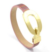 Fashion Youth Color Striped Pu Leather Bracelet main image 6