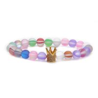 New Frosted Moonstone Crown Perlen Armband main image 3