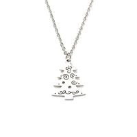 Titanium Steel Christmas Tree Necklace main image 3