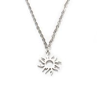 Collier Couronne De Tournesol En Acier Titane main image 3