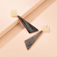 Fashion Creative Geometric Stitching Triangle Acrylic Earrings main image 5