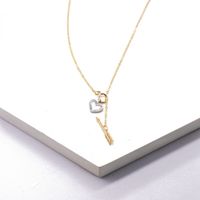 Kurze Einfache Herzförmige Pfeil Justierte Einfache Und Vielseitige Halskette main image 3