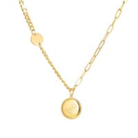 Smiley Face Lettre Anglaise Collier Rond En Acier Titane sku image 1