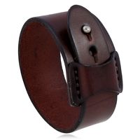 Retro Simple Men's Leather Bracelet sku image 2