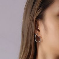 Pendientes De Acero De Titanio Geométricos Con Patrón De Onda De Moda sku image 4