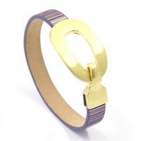 Fashion Youth Color Striped Pu Leather Bracelet sku image 3