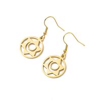 Hot Selling  Hollow Yoga Chakra Seven-wheel Earrings sku image 2