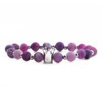 New   Malachite Volcanic Stone Crown Beaded Men's Bracelet sku image 8