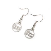 Twelve Constellations Fully Polished Cut Earrings sku image 1