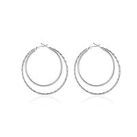 New  Double Large Circle Earrings Exaggerated Geometric Circle Hoop Earrings sku image 2