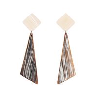 Fashion Creative Geometric Stitching Triangle Acrylic Earrings sku image 1