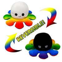 Flip Octopus Cute Multicolor Doll Double Face Expression Flip Octopus Doll Plush Toy main image 1