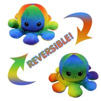Flip Octopus Cute Multicolor Doll Double Face Expression Flip Octopus Doll Plush Toy main image 6