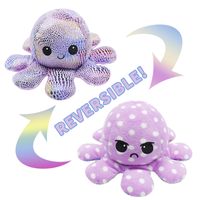 Flip Octopus Cute Multicolor Doll Double Face Expression Flip Octopus Doll Peluche Jouet sku image 22