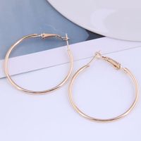 40mm  Fashion Metal Concise  Glossy Earrings main image 2