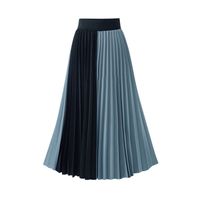 Chiffon Color Matching Pleated Skirt Fold Stitching Chiffon Skirt Skirt main image 7