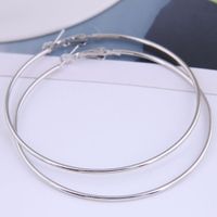 70mm  Fashion Metal Simple  Glossy Earrings sku image 1