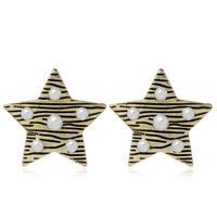 Fashion Metal Simple Retro Five-pointed Star Earrings sku image 1