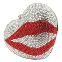 Diamond-studded  Heart-shaped Diamond Sticker Clutch Bag main image 3