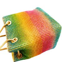 Esstasche Rainbow Mesh Diamond Bucket Bag Strass Partytasche main image 5