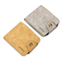 Korean Short Pu Leather Soft Surface Buckle Retro Wallet main image 6