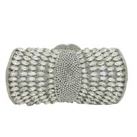 Diamond-studded Women's Bag Pillow-shaped Pure Color Gemstone Bag sku image 2