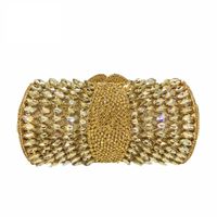 Diamond-studded Women's Bag Pillow-shaped Pure Color Gemstone Bag sku image 4