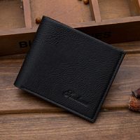 Pu Leather Short Ultra-thin Men's Wallet sku image 1