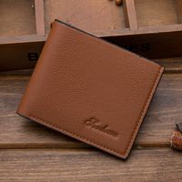 Pu Leather Short Ultra-thin Men's Wallet sku image 3