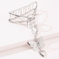 Metal Three-dimension Catching Clip Butterfly Heart Pendant Hairpin main image 3