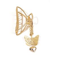 Metal Three-dimension Catching Clip Butterfly Heart Pendant Hairpin main image 6
