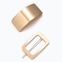 Brushed Metal Hairpin Back Head Lazy Geometric  Clip main image 1